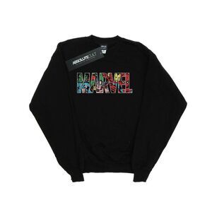 Marvel Comics Boys Character Infill Logo Sweatshirt / Black